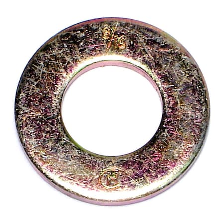 Midwest Fastener Flat Washer, For Screw Size 9/16" , Steel Zinc Yellow Finish, 12 PK 63086